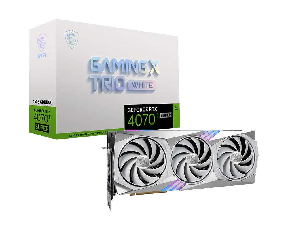 MSI GeForce RTX 4070 Ti SUPER 16G GAMING X TRIO WHITE